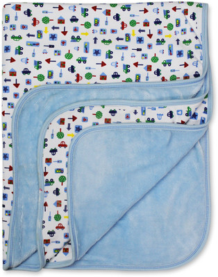 

Tumble Printed  Crib Baby Blanket(Fur, Blue