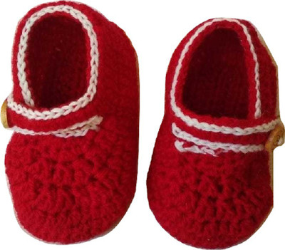 

HIRA Booties(Toe to Heel Length - 10 cm Red, White)