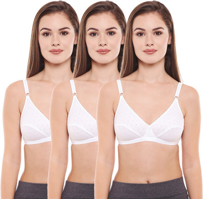 BodyCare by BODYCARE 3PCSWhitecolourPerfectCoverageBra-1507WWW Women Full Coverage Non Padded Bra(White)