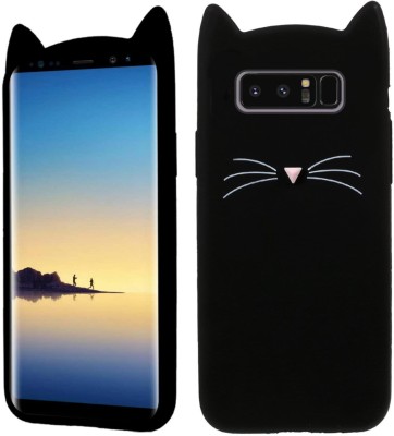 CASE CREATION Back Cover for Samsung Galaxy Note 8(Black, Shock Proof, Silicon, Pack of: 1)