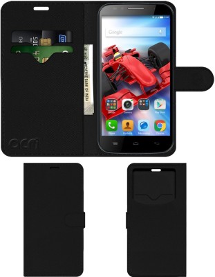 ACM Flip Cover for Panasonic Eluga Icon(Black, Cases with Holder, Pack of: 1)