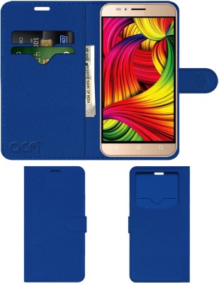 ACM Flip Cover for Intex Aqua Genx(Blue, Cases with Holder, Pack of: 1)