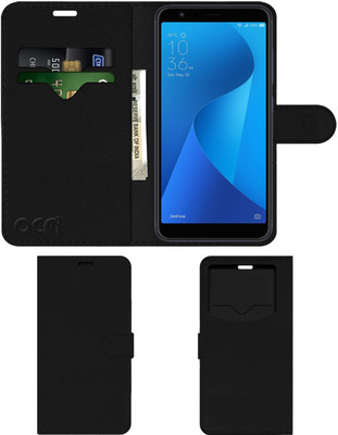 ACM Flip Cover for Asus Zenfone Max Plus M1(Black, Cases with Holder, Pack of: 1)
