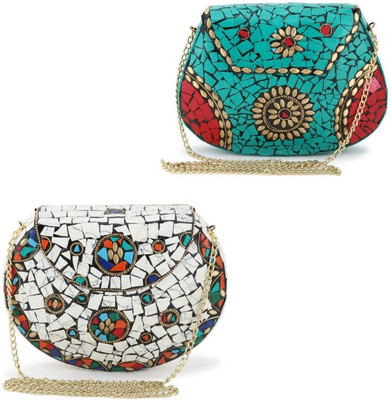 

Voila Party Gold, Multicolor Clutch