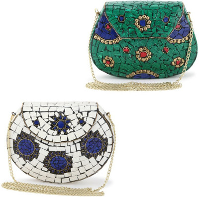 

Voila Party Multicolor, Gold Clutch, Gold;multicolor
