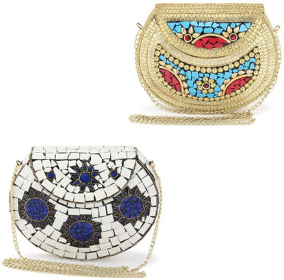 

Voila Party Multicolor, Green Clutch, Green;multicolor