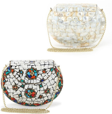 

Voila Party Gold, Multicolor Clutch