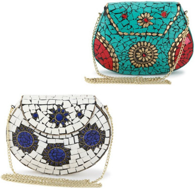 

Voila Party Multicolor Clutch