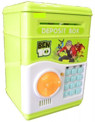 TOYGALAXY BEN10 ATM WITH PASSCODE LIGHTS AND SOUND FOR KIDS Coin Bank(Multicolor)