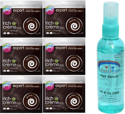 

Pink Root HAIR SERUM WITH GODREJ EXPERT RICH ME 3.00 BLACK BROWN(Set of 2)