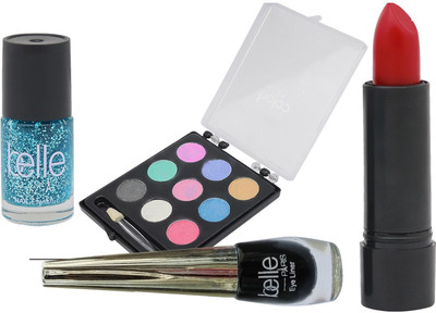 

Belle SET OF 1 EYE SHADOW + 1 LIPSTICK + 1 NAIL PAINT + 1 EYE LINER(Set of 4)