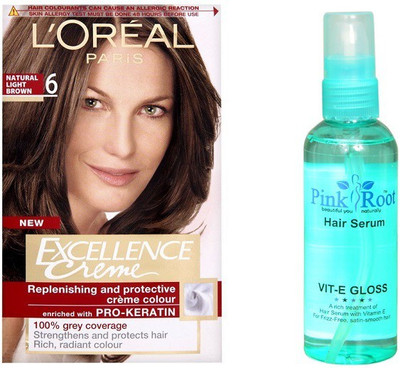

Pink Root HAIR SERUM WITH L'OREAL NATURAL LIGHT BROWN NO. 6 170GM(Set of 2)