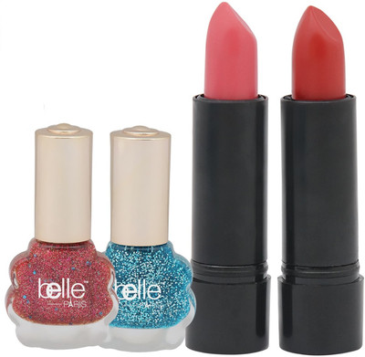 

Belle SET OF TWO NAIL POLISH + TWO LIPSTICKS(Set of 1)