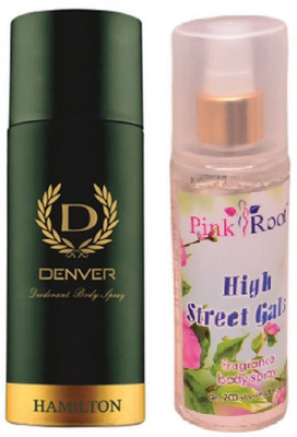 

Pink Root HIGH STREET GALS MIST 200ML WITH DENVER HAMILTON DEO(Set of 2)