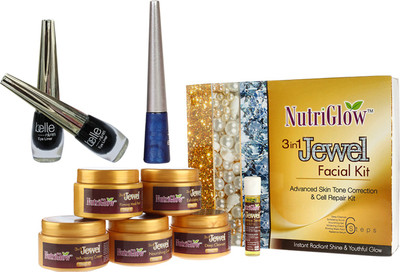 

NutriGlow Set of Jewel facial kit + 3 Eye liner(Set of 3)