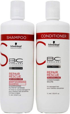 

Schwarzkopf Bonacure Repair Rescue Shampoo and Conditioner One Liter(Set of 2)