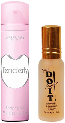

Oriflame Sweden Tenderly Body Spray - For Women (75 ml) with one do it perfume 30 ml(Set of 2)