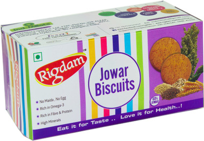 

Rigdam Jowar (Sorghum)Cookies (Pack of 4 - Each 75 gm)(300 g, Pack of 4)
