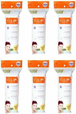 

desicolour Tulips Cotton Pads 50 in Each (Pack of 6) (Pack of 50)(50 Units)