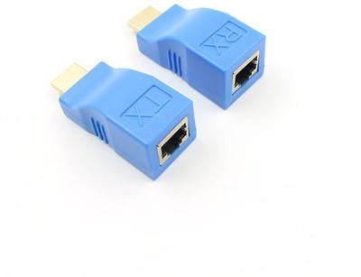 

smacc Hdmi Extender Dual Rj45 Cat5e/cat6 Lan Ethernet Cable For Ps3 Hd-dvd Stb Hdtv (100 Ft 30m) Media Streaming Device LAN Cable(Compatible with cat5e, cat6, Blue)