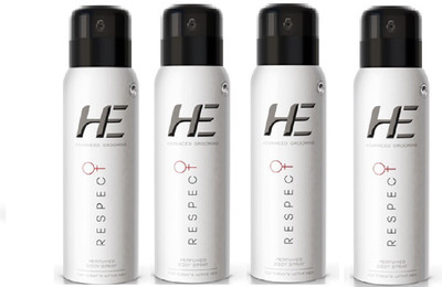 

HE RESPECT Perfumed Body Spray - For Men 40ml pack of 4 Pocket Perfume - For Men(160 ml, Pack of 4)