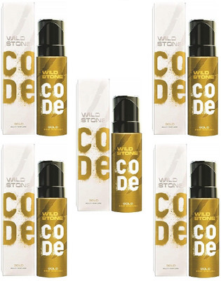 

Wild Stone Code Gold Pack of 5 Deodorant Spray - For Men(600 ml, Pack of 5)