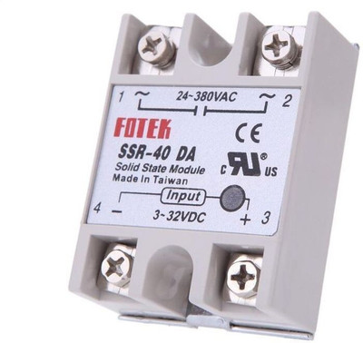 Fotek Solid State Relay Module Heat Sink 3-32V DC Input 24 380VAC SSR-40DA 40A