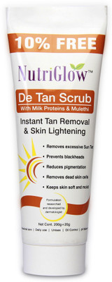 NutriGlow Set of 1 De-Tan face and body scrub-( Paraben and Sulphate free) Face Wash(200 g)