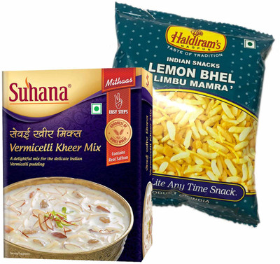 

Mithai4all Diwali Gift Hamper of Kheer Mix, Lemon Bhel with Paper Bag Combo(1 Hamper)