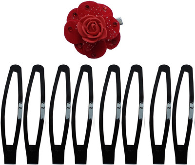 

CHERRY BLUE Hair Pin, Tic Tac Clip, Hair Accessory Set, Hair Claw, black pin, Hair broach Hair Pin(Red, Black)