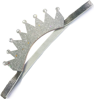 

Via Mazzini Little Miss Attitude Silver Glitter Birthday Crown Headband Photo Props For Baby Girls And Boys (HA004) Head Band(Silver)