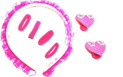 

KANISHA FASHION 7 PCS BABY/CHILD GIRL HAIR ACCESSORIES SET Hair Accessory Set(Pink)