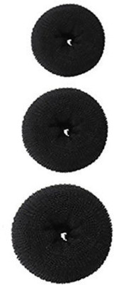 

nerr Magic Hair Style Donut Maker Nylon Wire Stretchable Ring Size-S 6cm For Bun (Black) Hair Accessory Set(Black)