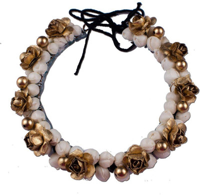 

BOXO New Designer Bridal Hair Gajra For Women And Girls, (Brown, White) Hair Accessory Set(Brown, White)