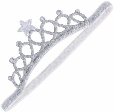 

Via Mazzini Little Miss Attitude Silver Glitter Birthday Crown Headband Photo Props For Baby Girls And Boys (HA002) Hair Band(Silver)