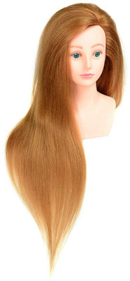 

Ritzkart Imported Brand 85% Real Human 30 inch long & soft blonde color hair Head With Shoulder blonde practice dummy Hair Extension