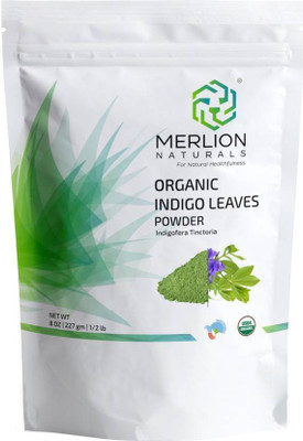 Merlion Naturals Organic Indigo Powder | 227 g / 8 OZ / 1/2 lbÂ | Indigofera Tinctoria | USDA NOP Certified 100% Organic(227 g)