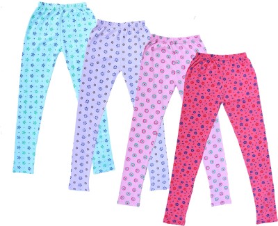 IndiWeaves Legging For Girls(Blue Pack of 4)