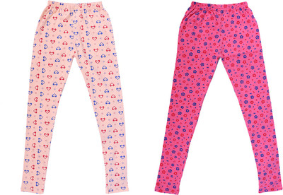 IndiWeaves Legging For Girls(Pink Pack of 2)