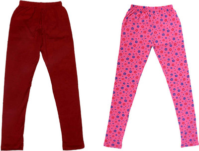 IndiWeaves Legging For Girls(Multicolor Pack of 2)