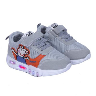 

FEETWELL Boys Velcro Sneakers(Grey
