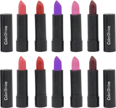 

Color Divine Set of 10 Lipsticks(Multicolor)
