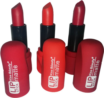 

Kiss Beauty HOT LIPS LIPSTICK 3 PC(MIX)