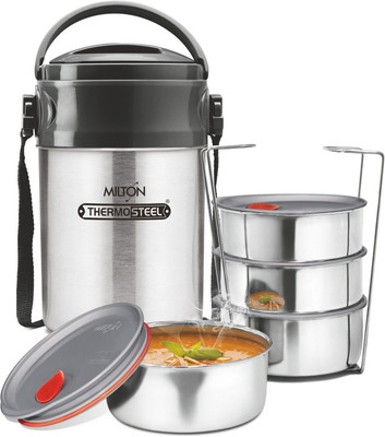 19% OFF on MILTON Steel On Deluxe Containers Lunch Box(1480 ml