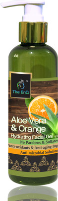

The EnQ Orange & Moringa gel with Green tea extracts facial gel with all natural extracts,anti ageing anti microbial solution hydrating facial gel(200 ml)