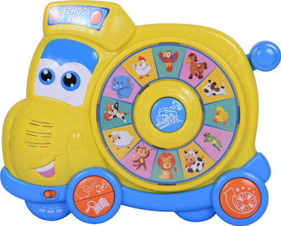 

HAP-P-KID Spin n Learn School Bus with Learning & Quiz modes(Multicolor)