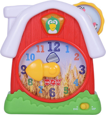 

HAP-P-KID My First Barn Clock with easy to turn hand(Multicolor)