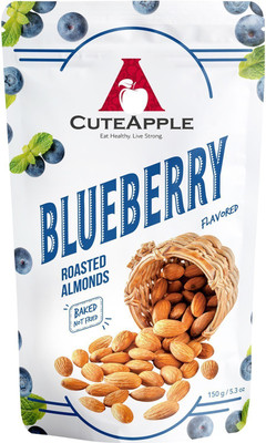

CUTEAPPLE Blueberry Flavoured Roasted Almonds 150g Almonds(150 g, Pouch)