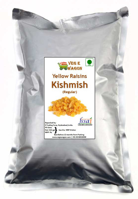 

Veg E Wagon Yellow Kishmish 100 gm Raisins(100 g, Pouch)