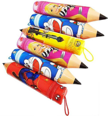 

Bueno Pencil Box Cartoon Art Plastic Pencil Boxes(Set of 6, Multicolor)